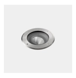 LedsC4 - Empotrable de suelo IP65-IP67 Gea Cob 185mm LED 17.6 blanco cálido 2700K DALI-2 acero inoxidable AISI 316 1630lm