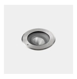 LedsC4 - Empotrable de suelo IP65-IP67 Gea Cob 185mm LED 17.6 blanco cálido 3000K DALI-2 acero inoxidable AISI 316 1630lm