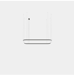 LedsC4 - Luminaria colgante rectangular Geometric superficie 2500x1600mm LED 157 blanco cálido 3000K 0-10V blanco 10153lm