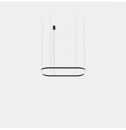 LedsC4 - Luminaria colgante rectangular Geometric superficie 1600x1000mm LED 255 blanco cálido 3000K 0-10V blanco 16489lm