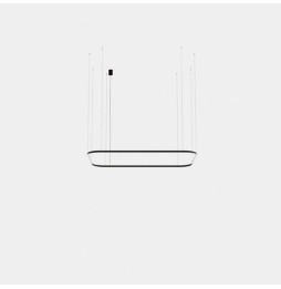 LedsC4 - Luminaria colgante rectangular Geometric empotrable 2500x1600mm LED 157 blanco neutro 4000K DALI-2 oro 10965lm