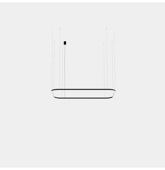 LedsC4 - Luminaria colgante rectangular Geometric empotrable 2500x1600mm LED 157 blanco cálido 3000K DALI-2 oro 10153lm
