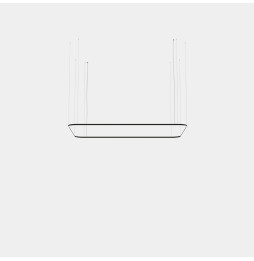 LedsC4 - Luminaria colgante rectangular Geometric Mini 4000x2500mm LED 96 blanco neutro 4000K DALI-2 blanco 6688lm