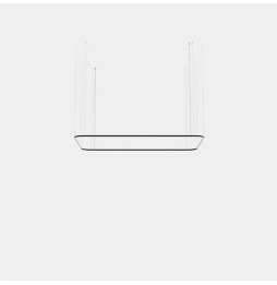 LedsC4 - Luminaria colgante rectangular Geometric Mini 4000x2500mm LED 96 blanco neutro 4000K DALI-2 oro 6688lm