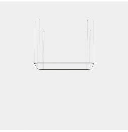 LedsC4 - Luminaria colgante rectangular Geometric Mini 4000x2500mm LED 96 blanco cálido 3000K DALI-2 blanco 6193lm