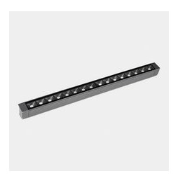 LedsC4 - Luminaria lineal IP65 Cube Pro Linear Efficiency 1000mm superficie LED 64 RGBW DMX RDM gris urbano 3808lm