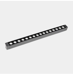 LedsC4 - Luminaria lineal IP65 Cube Pro Linear Efficiency 1000mm superficie LED 64 RGBW DMX RDM gris urbano 3942lm