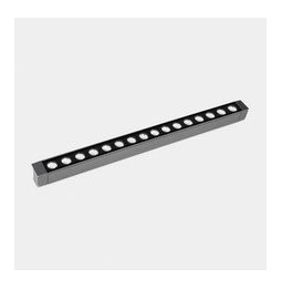 LedsC4 - Luminaria lineal IP65 Cube Pro Linear Efficiency 1000mm superficie LED 64 RGBW DMX RDM gris urbano 3942lm