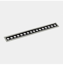 LedsC4 - Luminaria lineal IP65-IP67 Cube Pro Linear Efficiency 1000mm empotrable LED 95 blanco cálido 3000K DALI/PUSH gris 8888l
