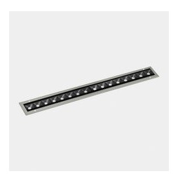LedsC4 - Luminaria lineal IP65-IP67 Cube Pro Linear Efficiency 1000mm empotrable LED 95 blanco cálido 2700K DALI/PUSH gris 8628l