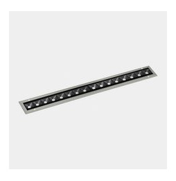 LedsC4 - Luminaria lineal IP65-IP67 Cube Pro Linear Efficiency 1000mm empotrable LED 95 blanco cálido 2700K DALI/PUSH gris 6040l
