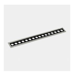 LedsC4 - Luminaria lineal IP65-IP67 Cube Pro Linear Efficiency 1000mm empotrable LED 95 blanco cálido 2700K DALI/PUSH gris 8888l