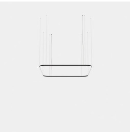 LedsC4 - Luminaria colgante cuadrada Geometric Mini 2500x2500mm LED 195 blanco cálido 3000K 0-10V blanco 12529lm