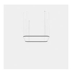 LedsC4 - Luminaria colgante cuadrada Geometric Mini 2500x2500mm LED 195 blanco cálido 3000K 0-10V blanco 12529lm