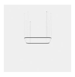 LedsC4 - Luminaria colgante cuadrada Geometric Mini 2500x2500mm LED 195 blanco neutro 4000K DALI-2 negro 13531lm