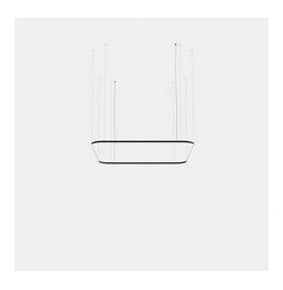 LedsC4 - Luminaria colgante cuadrada Geometric Mini 2500x2500mm LED 195 blanco cálido 3000K DALI-2 blanco 12529lm