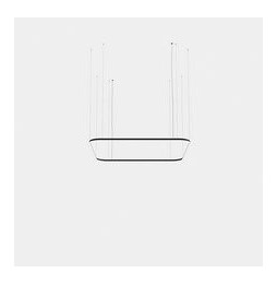 LedsC4 - Luminaria colgante cuadrada Geometric Mini 2500x2500mm LED 195 blanco cálido 3000K DALI-2 oro 12529lm