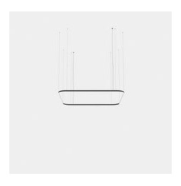 LedsC4 - Luminaria colgante cuadrada Geometric Mini 2500x2500mm LED 195 blanco cálido 2700K 0-10V blanco 11527lm