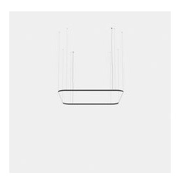 LedsC4 - Luminaria colgante cuadrada Geometric Mini 2500x2500mm LED 195 blanco cálido 2700K DALI-2 negro 11527lm