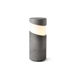 FARO - Baliza sobremuro cemento BLOCK 1xE27 15W gris
