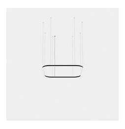 LedsC4 - Luminaria colgante cuadrada Geometric Mini 1600x1600mm LED 121 blanco neutro 4000K ON-OFF oro 8399lm