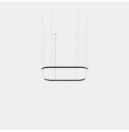 LedsC4 - Luminaria colgante cuadrada Geometric Mini 1600x1600mm LED 121 blanco neutro 4000K ON-OFF negro 8399lm