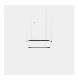 LedsC4 - Luminaria colgante cuadrada Geometric Mini 1600x1600mm LED 121 blanco neutro 4000K ON-OFF negro 8399lm