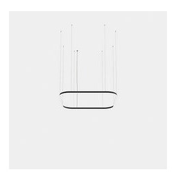 LedsC4 - Luminaria colgante cuadrada Geometric Mini 1600x1600mm LED 121 blanco cálido 3000K 0-10V oro 7777lm
