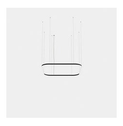 LedsC4 - Luminaria colgante cuadrada Geometric Mini 1600x1600mm LED 121 blanco neutro 4000K DALI-2 blanco 8399lm