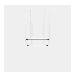 LedsC4 - Luminaria colgante cuadrada Geometric Mini 1600x1600mm LED 121 blanco neutro 4000K DALI-2 negro 8399lm