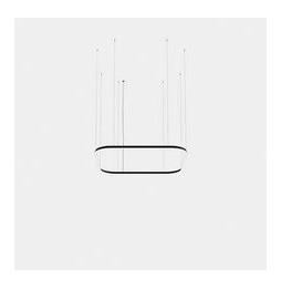 LedsC4 - Luminaria colgante cuadrada Geometric Mini 1600x1600mm LED 121 blanco cálido 3000K ON-OFF blanco 7777lm