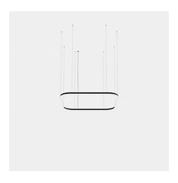 LedsC4 - Luminaria colgante cuadrada Geometric Mini 1600x1600mm LED 121 blanco cálido 3000K DALI-2 oro 7777lm