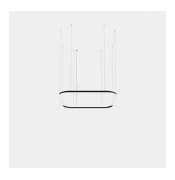 LedsC4 - Luminaria colgante cuadrada Geometric Mini 1600x1600mm LED 121 blanco cálido 2700K 0-10V blanco 7155lm
