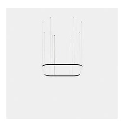 LedsC4 - Luminaria colgante cuadrada Geometric Mini 1600x1600mm LED 121 blanco cálido 3000K DALI-2 blanco 7777lm