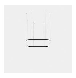 LedsC4 - Luminaria colgante cuadrada Geometric Mini 1600x1600mm LED 121 blanco cálido 2700K DALI-2 blanco 7155lm