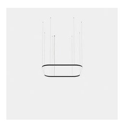 LedsC4 - Luminaria colgante cuadrada Geometric Mini 1600x1600mm LED 121 blanco cálido 2700K DALI-2 oro 7155lm
