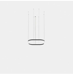 LedsC4 - Luminaria colgante cuadrada Geometric Mini 1000x1000mm LED 72 blanco neutro 4000K 0-10V negro 4978lm