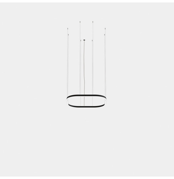 LedsC4 - Luminaria colgante cuadrada Geometric Mini 1000x1000mm LED 72 blanco cálido 3000K ON-OFF oro 4609lm