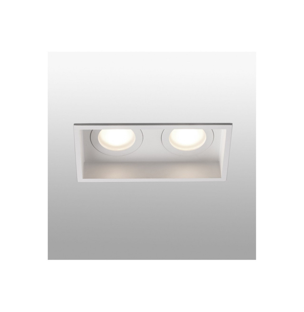 FARO - Empotrable HYDE cuadrado 2L 8W GU10 blanco