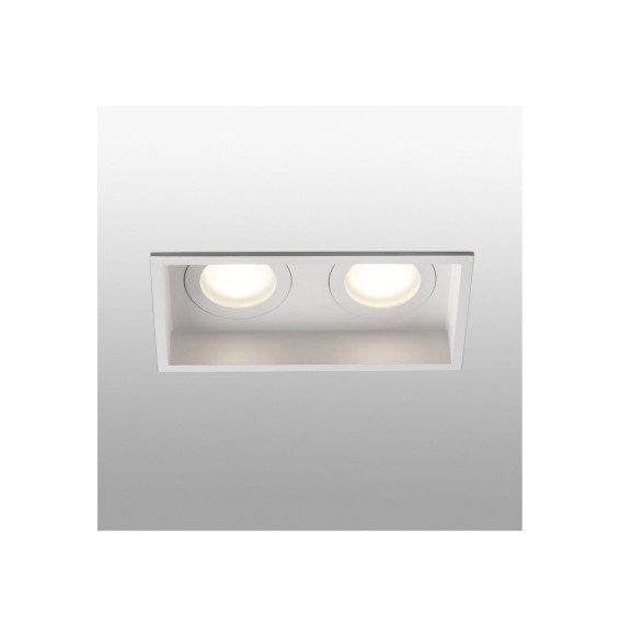 FARO - Empotrable HYDE cuadrado 2L 8W GU10 blanco