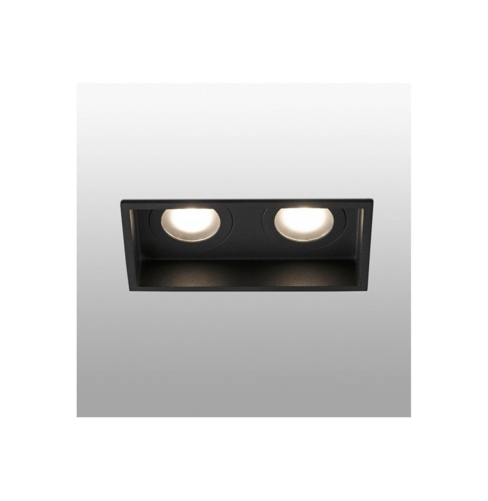 FARO - Empotrable HYDE cuadrado 2L 8W GU10 negro