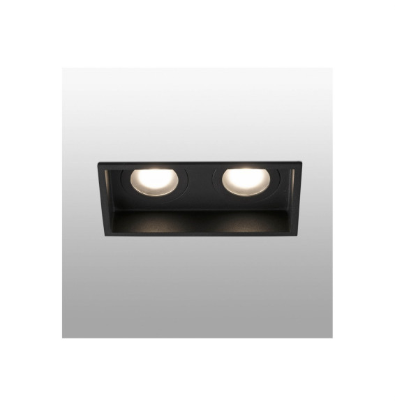 FARO - Empotrable HYDE cuadrado 2L 8W GU10 negro