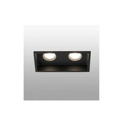 FARO - Empotrable HYDE cuadrado 2L 8W GU10 negro