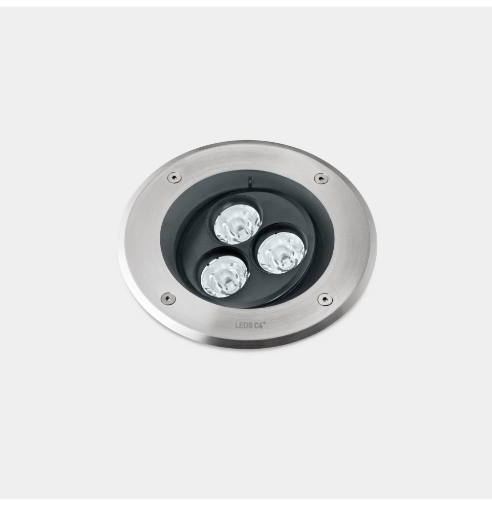 LedsC4 - Empotrable de suelo IP66-IP67 Gea Power LED Pro diámetro 185mm Efficiency LED 7 blanco cálido 3000K ON-OFF acero inoxid