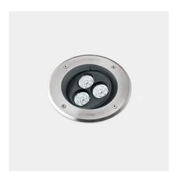 LedsC4 - Empotrable de suelo IP66-IP67 Gea Power LED Pro diámetro 185mm Efficiency LED 7 blanco cálido 3000K ON-OFF acero inoxid