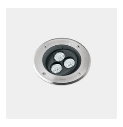 LedsC4 - Empotrable de suelo IP66-IP67 Gea Power LED Pro diámetro 185mm Efficiency LED 7 blanco cálido 2700K ON-OFF acero inoxid
