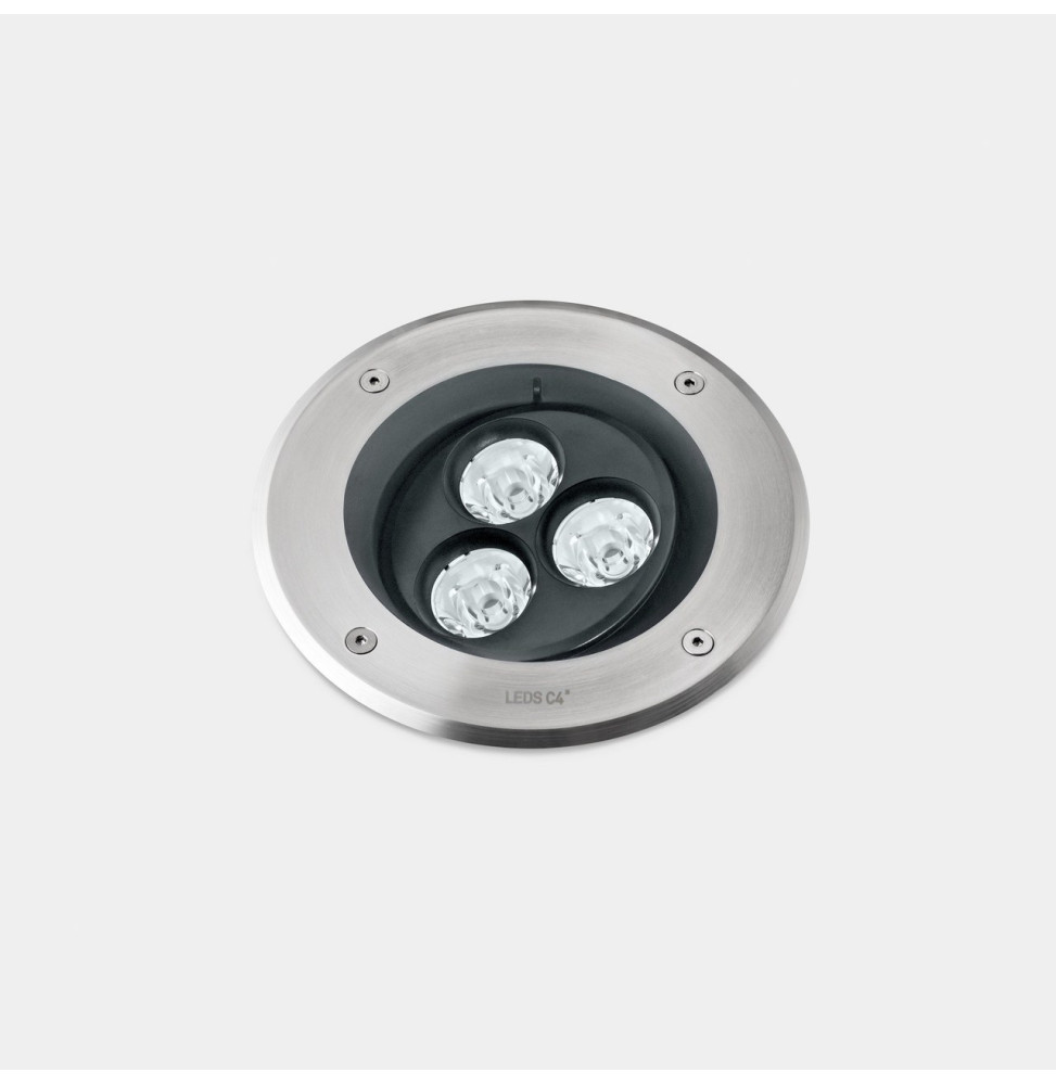 LedsC4 - Empotrable de suelo IP66-IP67 Gea Power LED Pro diámetro 185mm Efficiency LED 7 blanco cálido 2700K DALI-2 acero inoxid
