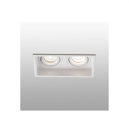 FARO - Empotrable HYDE cuadrado orientable 2L 8W GU10 blanco