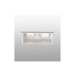 FARO - Empotrable HYDE cuadrado orientable 2L 8W GU10 blanco