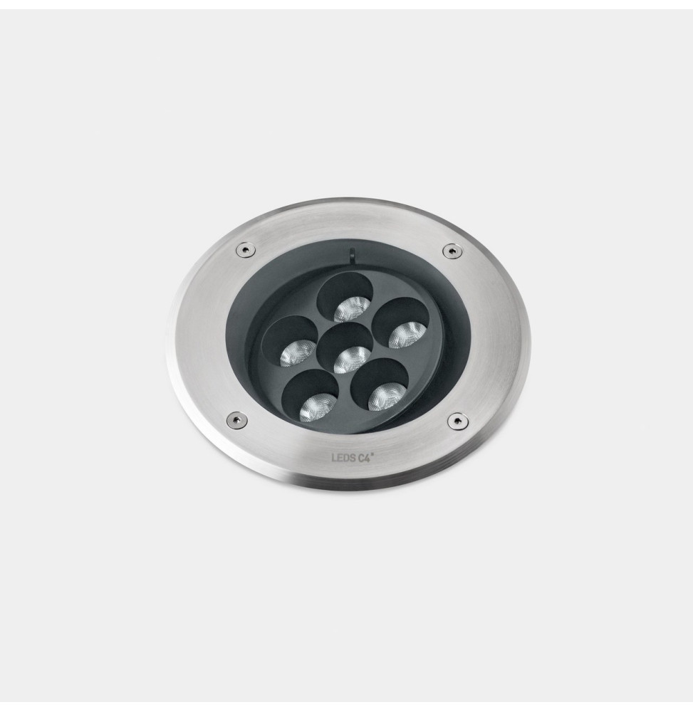 LedsC4 - Empotrable de suelo IP66-IP67 Gea Power LED Pro diámetro 185mm Efficiency LED 14.2 blanco cálido 3000K ON-OFF acero ino